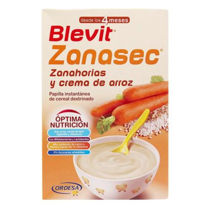 Blevit Zanasec Zanahorias Y Crema De Arroz 300 Gr