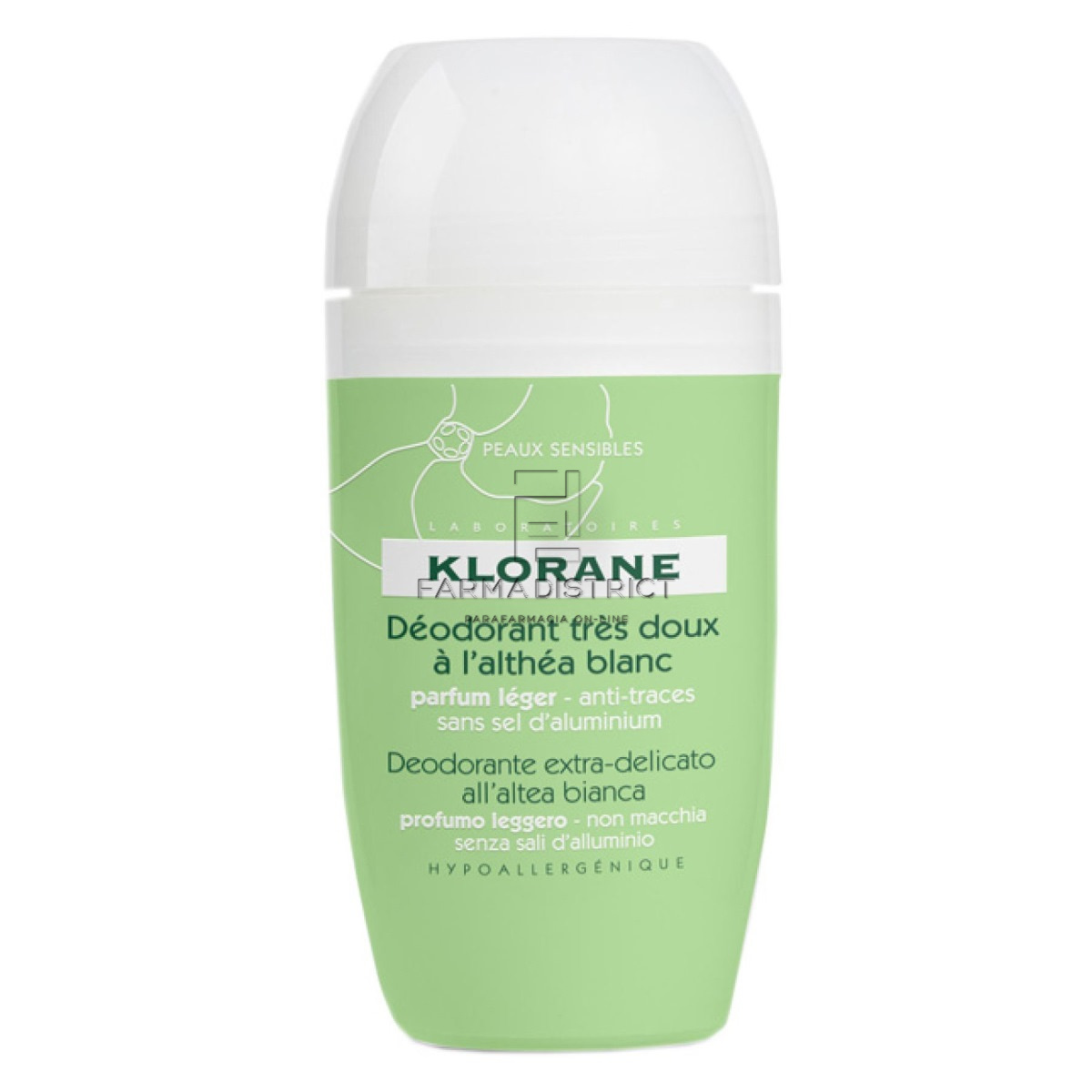 Klorane Desodorante A La Altea Blanca Muy Suave Roll-On 40 Ml