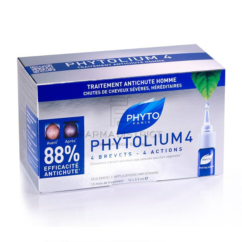 Phytolium 4 Tratamiento Anticaída Hombre 12 Ampollas