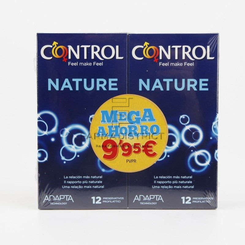 Control Adapta Nature 2 X 12 Preservativos Pack Mega Ahorro