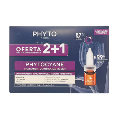 Phyto Phytocyane Pack 2 + 1 Tratamiento Anticaidas Mujer