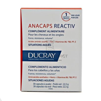 Ducray Anacaps Reactiv 30 Cápsulas