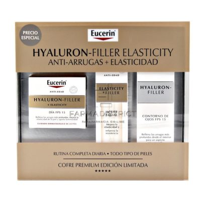 Eucerin Hyaluron-Filler Pack Con Crema Dia 50Ml+ Aceite 50Ml +Contorno Ojos 15Ml