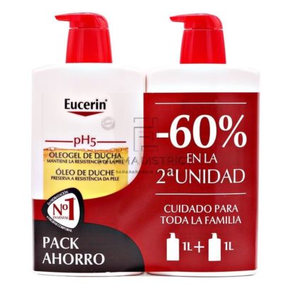 Eucerin Ph5 Oleogel De Ducha Pack 2 X 1000Ml 2ª Unidad Al 60%
