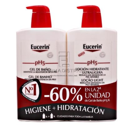 Eucerin Ph5 Loción Hidratante1000Ml Pack Con Gel De Baño 1000Ml Al 60%