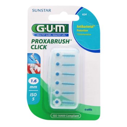 Gum Proxabrush Click Cónico 6 Recambios De 1,6Mm