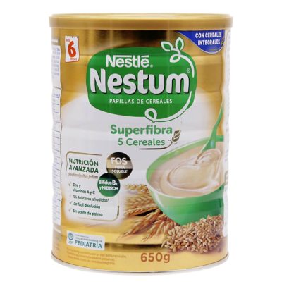 Nestle Nestum Papilla Superfibra 5 Cereales  650 G