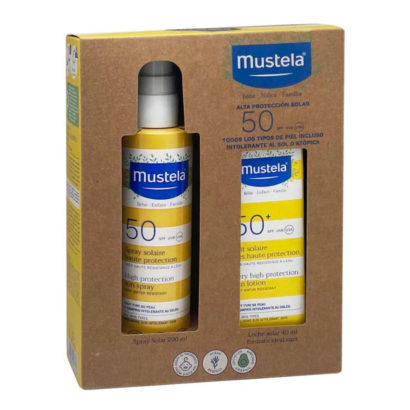 Mustela Pack Spray Solar Spf50+ 200Ml + Leche Solar Facial Spf50+ 40 Ml