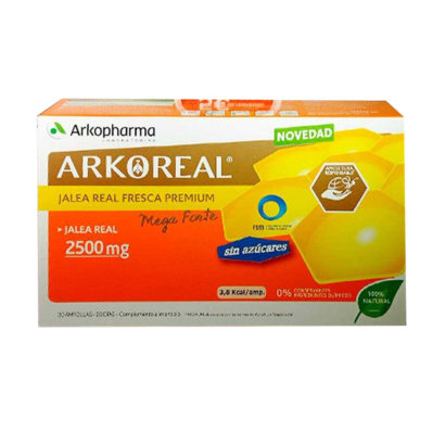 Arkoreal Jalea Real Bio Sin Azucar  2500 Mg 20 Ampollas Monodosis