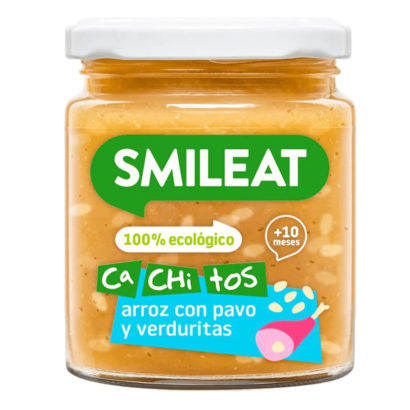 Smileat Tarrito De Cachitos De Arroz Con Pavo Y Verduras Ecologico 230G